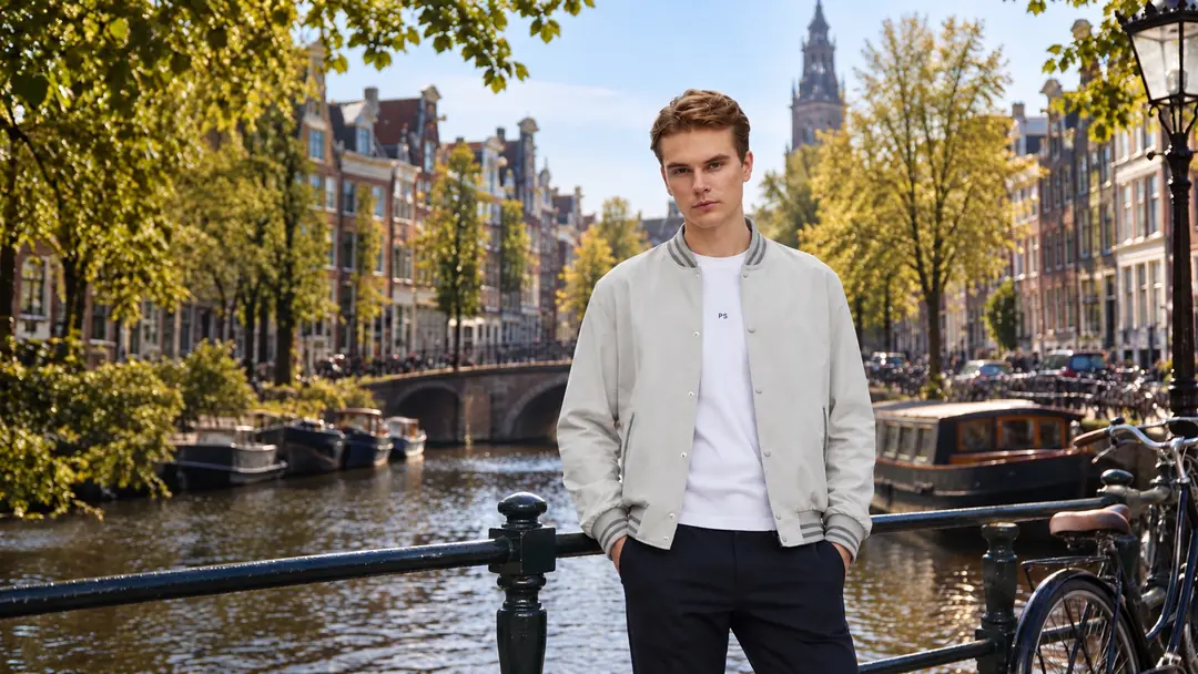 PS Amsterdam koleksiyonundan bir görünüm, Amsterdam kanalı önünde